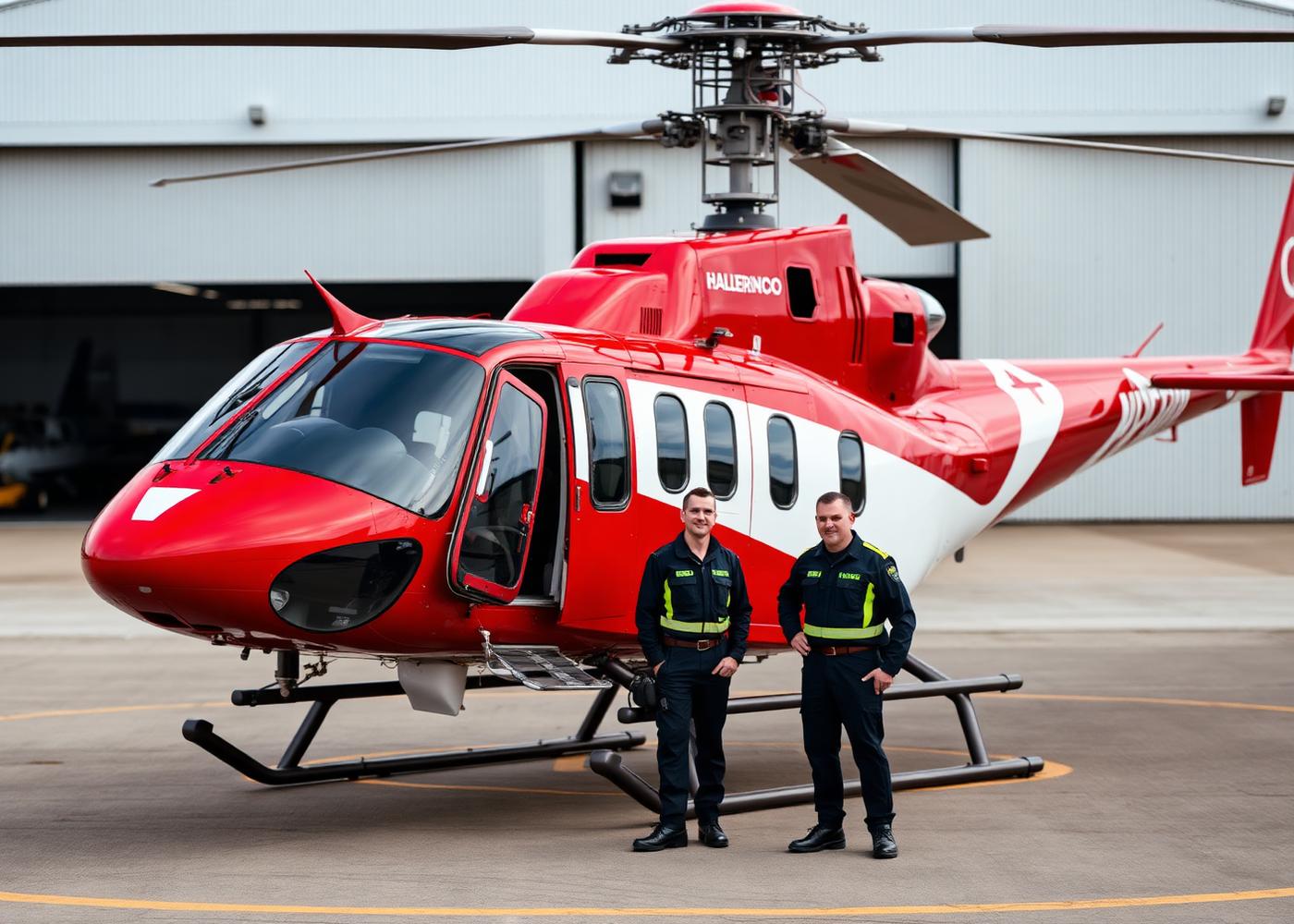 Phoenix Aero crew and helicopter